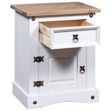 thumbnail of Table de chevet Gamme Corona pin mexicain Blanc 53x39x67 cm