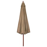 thumbnail of vidaXL Parasol met houten paal 330 cm taupe