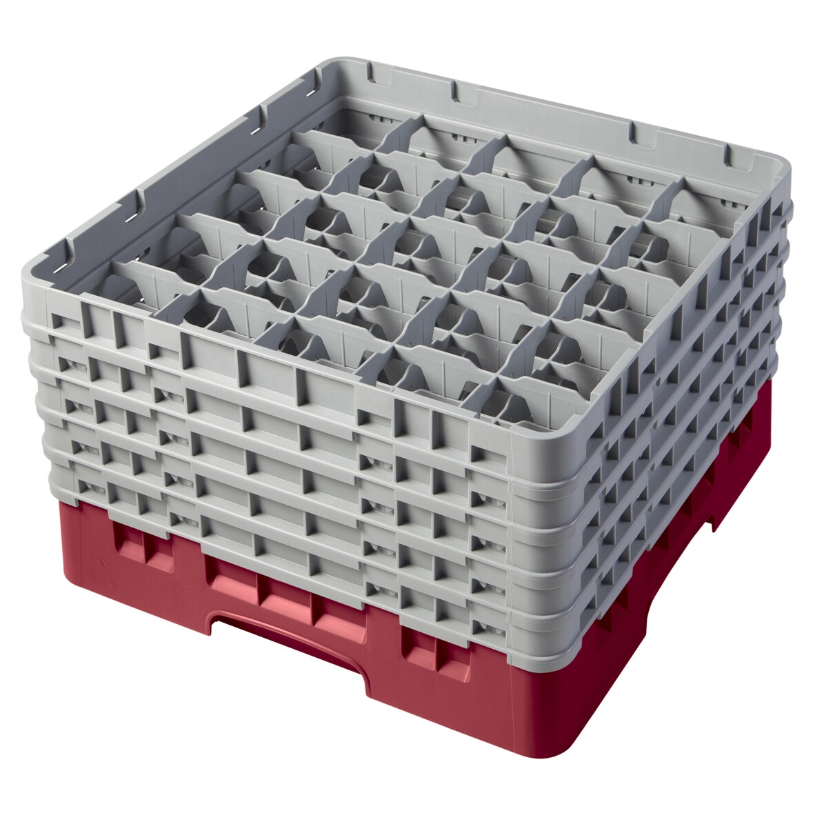 CAMBRO - 25S958-416 - Cestino per il lavaggio 25 comp. 5 altezze - 8,7 cm Ø máx. - alt. máx. 25,8 cm - 50 x 50 x 30,8 cm - Mirtillo