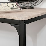 thumbnail of Bar-Set mit Tisch und 2 Hockern im Industrial-Stil, Metallgestell, für Küche und Wohnzimmer, in Natur und Schwarz