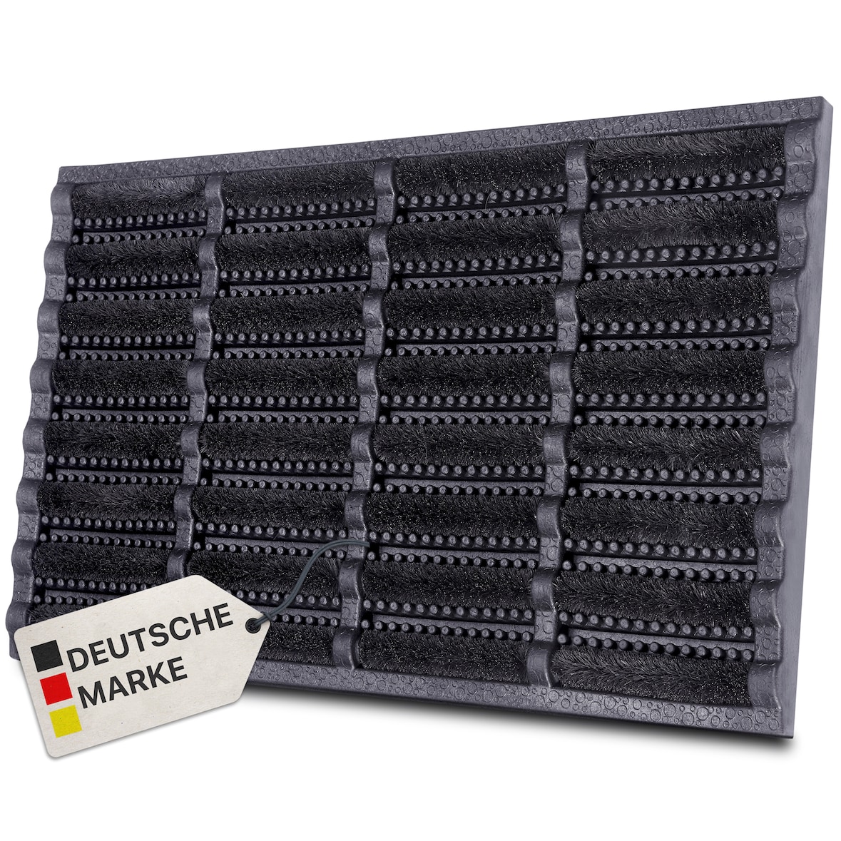 NYVI Outdoor Fußmatte KokosGUARD 45x75 cm Schwarz - Wetterfest, Rutschfest, Robust - Fußabtreter mit Kokosbürsten - Schmutzfangmatte für Außen & Innen