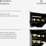 thumbnail of Klarstein Vinamour Weinkühlschrank | 2 Kühlzonen | 7 Regale | Touch-Bedienung | UV-Schutz Schwarz
