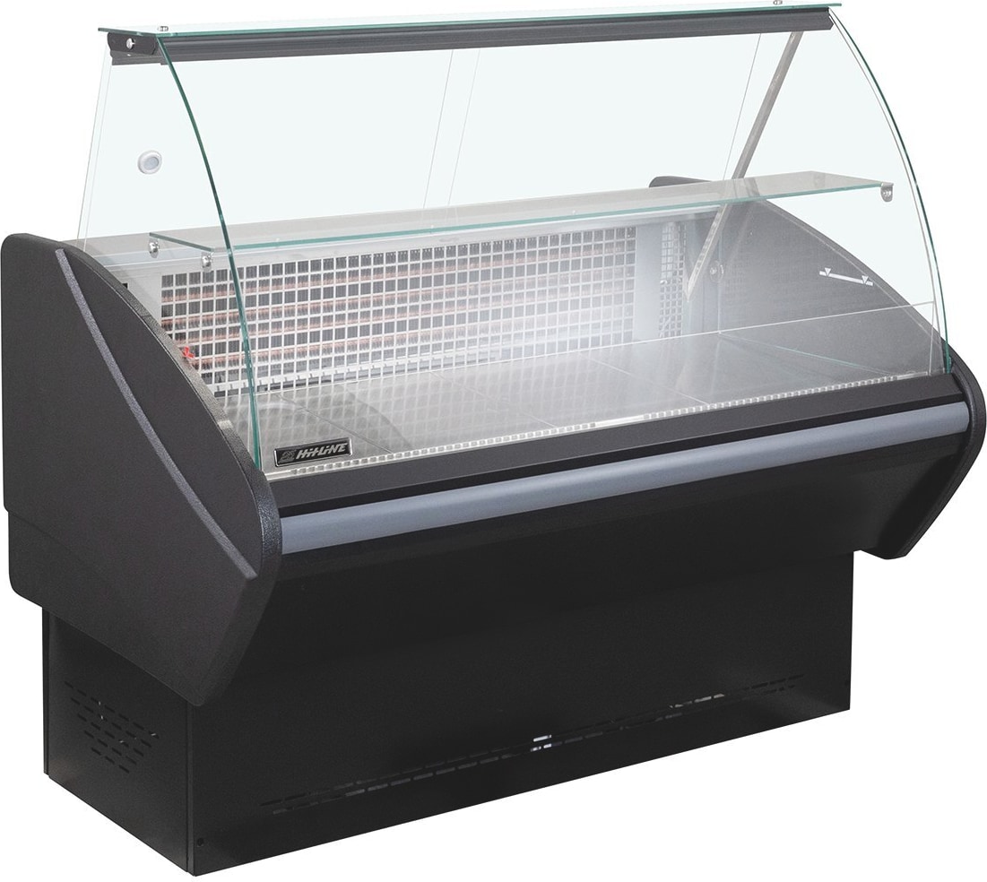 GastroHero Kühltheke RHEA 1850 mm schwarz – mit LED-Beleuchtung & gekühltem Unterbau für optimale Präsentation