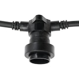 thumbnail of Guirlande guinguette extérieure 5M 5 douilles E27 câble noir prolongeable IP44 LUXA 230V Lotti