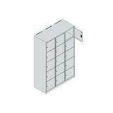 thumbnail of C+P Schließfachschränke Classic PLUS, 15 Abteile, HxBxT 185x120x50cm, Zylinderschloss, Hellgrau/Reinorange von PROREGAL