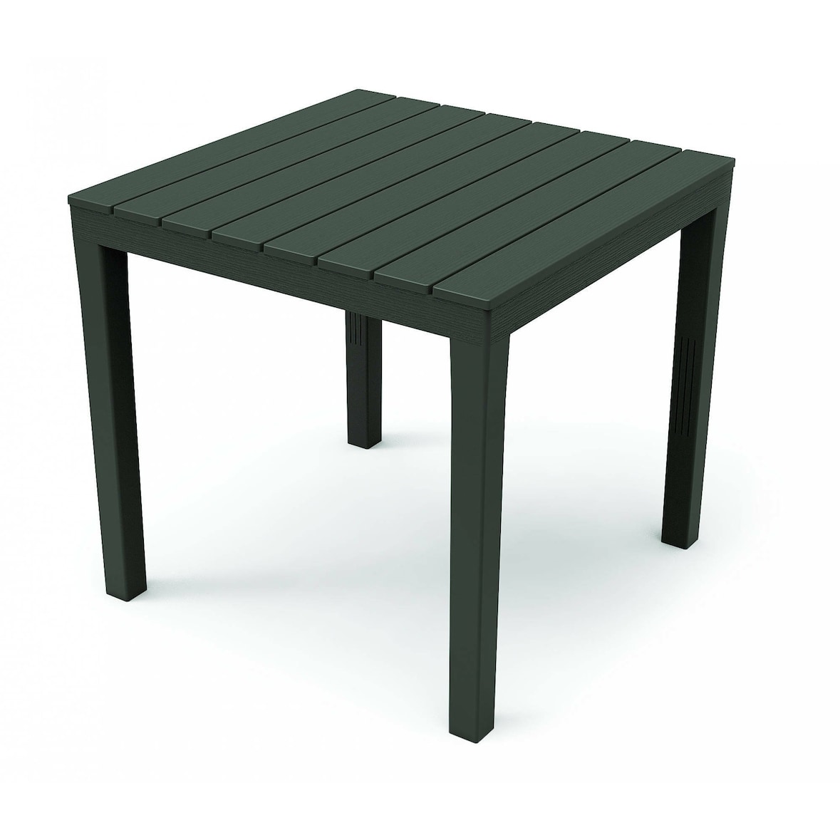 Dmora Tavolo da esterno Vicenza, Tavolo quadrato da giardino, Tavolino fisso indoor e outdoor, 100% Made in Italy, 78x78h72 cm, Antracite