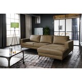thumbnail of KAWOLA Sofa BLOOM Ecksofa Leder camel Recamiere rechts