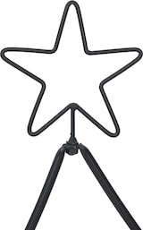 thumbnail of vidaXL Metall Weihnachtsbaum mit Ständer Schwarz 150 cm Stahl
