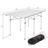 thumbnail of Camping Klapptisch aus Aluminium inkl. Tasche 140x70x70cmgrau