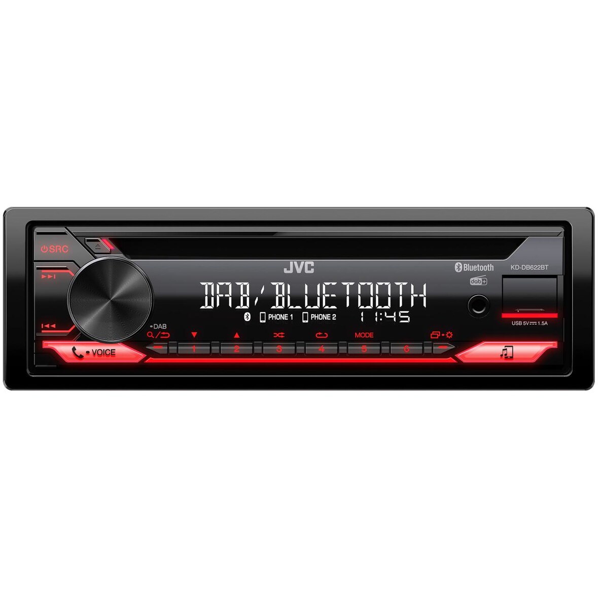 JVC KD-DB622BT Auto Media-Receiver Schwarz 200 W Bluetooth
