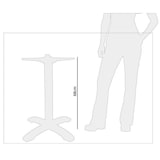thumbnail of Bolero Tischfuß Mit Fußkreuz Gebürstetes Aluminium 68Cm Hoch