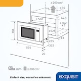 thumbnail of Exquisit Einbau-Mikrowelle EMW20-DG-020 inox | Grill | max. 1000 W | Garraum 20 l | Edelstahl Front