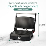 thumbnail of Emerio Kontaktgrill – Sandwichmaker – Grillfläche 23 × 14,5 cm – Panini-Grill – Kontaktgrill CG-130861 – Edelstahl / Schwarz