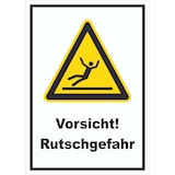 thumbnail of Vorsicht Rutschgefahr Schild A3 Rückseite selbstklebend