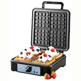 thumbnail of ADLER AD3049 Gofrera Profesional para 4 Gofres Belgas Gruesos, Placas Antiadherentes, Regulador de Temperatura, Waffle Maker Negro, 1800W