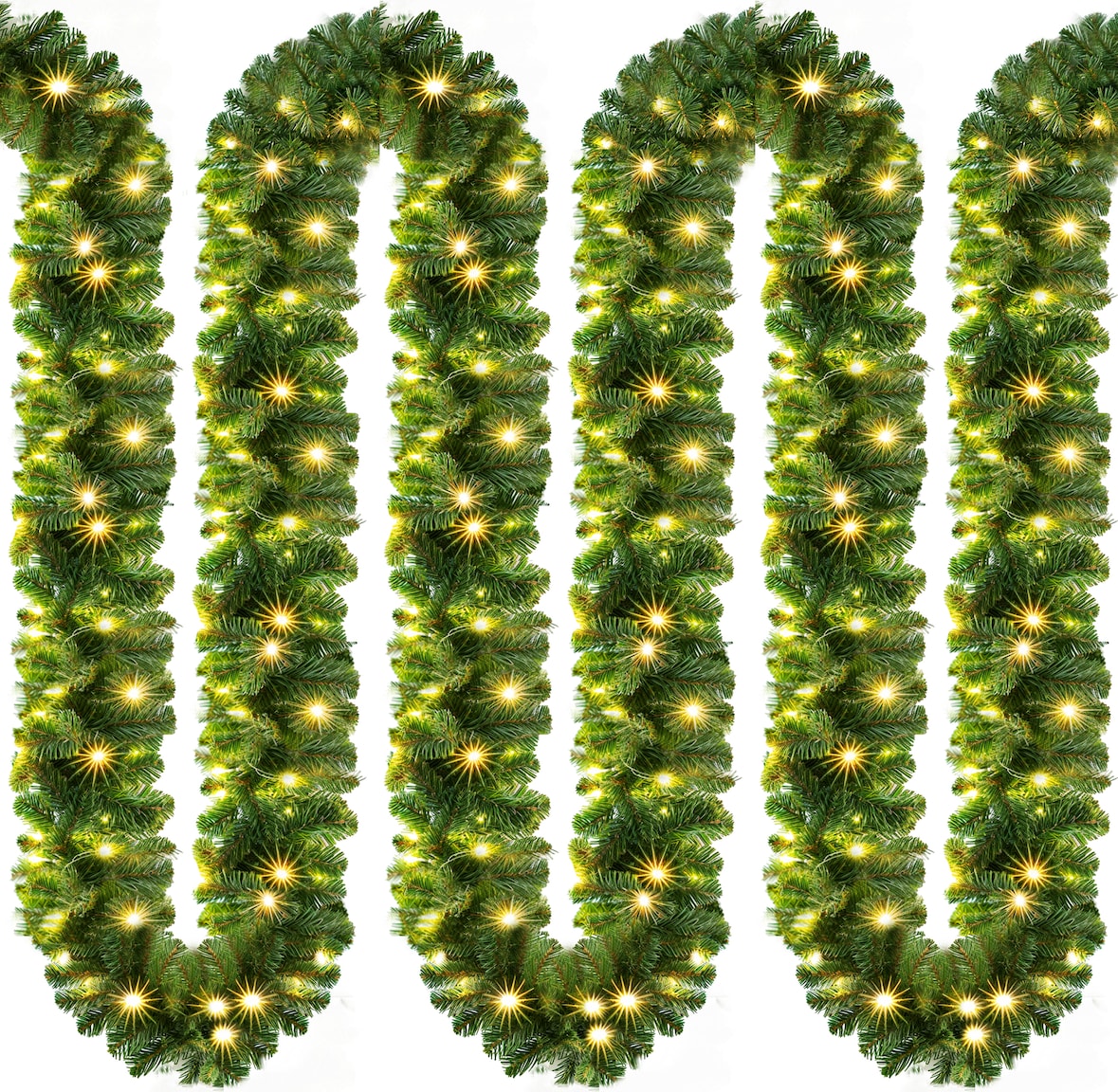 Casaria 2er Set Weihnachtsgirlande 100LEDs