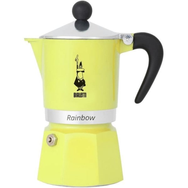 Bialetti Espressokocher Rainbow 6 Tassen gelb