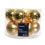 thumbnail of 10 Weihnachtskugeln 6cm Glas Christbaumkugeln Weihnachtsbaumkugeln gold