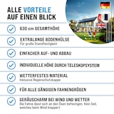 thumbnail of MONZANA® Fahnenmast Aluminium Teleskop 630cm Bodenhülse 60cm inkl. Flagge Flaggenmast Mast Flagge Alu