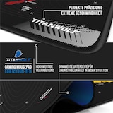 thumbnail of Titanwolf Gaming Mauspad XXL, glattes Stoffgewebe, Speed Mousepad 900 x 400mm große Fläche, Weltkarte rot