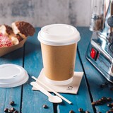 thumbnail of BIOZOYG 50 Stück Einwegdeckel Ø 80mm, weiß  CPLA Bio Plastikdeckel Kaffeedeckel kompostierbar, biologisch abbaubar, umweltfreundlich