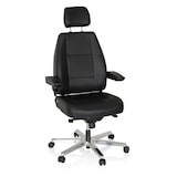 thumbnail of Arbeitsstuhl / Chefsessel 24 HOURS Leder schwarz hjh OFFICE