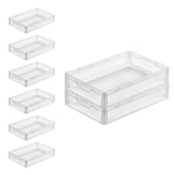 thumbnail of PROREGAL MegaDeal 8x Transparenter Eurobehälter LightLine mit offenem Griff und Scharnierdeckel | HxBxT 12x40x60cm | 24 Liter | Eurobox