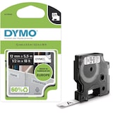 thumbnail of DYMO Cassette de cinta de escritura D1 negro/blanco, 12 mm x 5,5 m