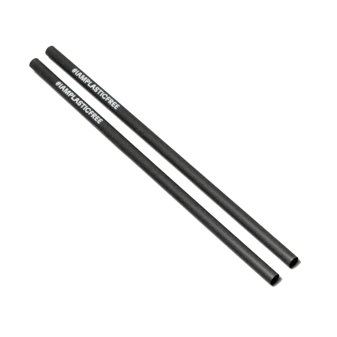 #IAMPLASTICFREE 300 Stück Nachhaltige Trinkhalme 2.0 8x250 mm schwarz – Strohhalme, hitzeresistent, wiederverwendbar, biologisch abbaubar