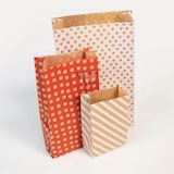 thumbnail of Clairefontaine Packung mit 50 Geschenktüten Kraft, 21x37+7cm, Punkte auf Weißem Hintergrund - Weiß 394111C