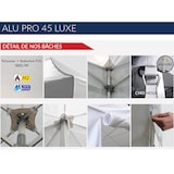 thumbnail of Tente pliante PRO 4x8m pack fenêtres - 6 murs - ALU 45mm/polyester 380g Norme M2 - blanc - FRANCE-BARNUMS