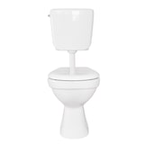 thumbnail of Belvit Dusch WC mit Bidet Funktion – Standtoilette aus Sanitärkeramik mit Taharet, Hygienedusche, senkrechtem Abgang, Spülkasten und Softclose
