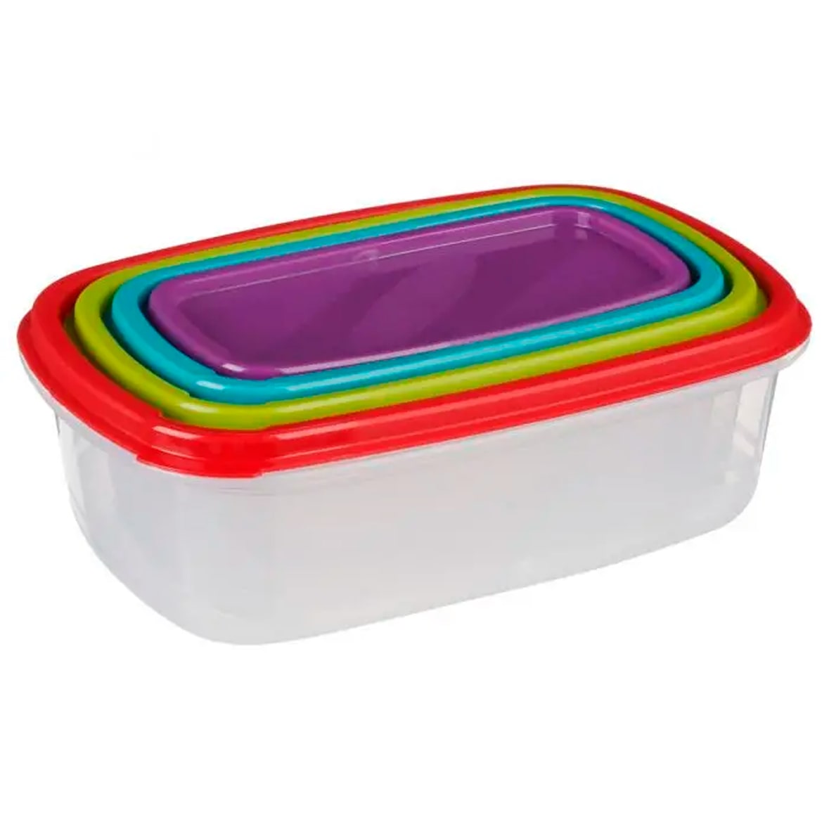 FIVE - Set di 4 scatole rettangolari per la conservazione degli alimenti