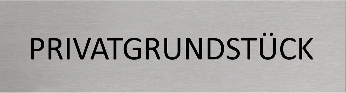 CombiCraft Aluminium Türschild Privatgrundstück 165x45mm mit 3M-Tape