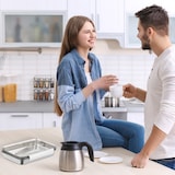 thumbnail of Relaxdays Panierstraße Edelstahl, 3 Schnitzel Panierset Schalen, mit Panierzange, stapelbar, spülmaschinenfest, silber