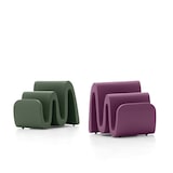 thumbnail of Lyxo - Portariviste Wave in polietilene 35,5x38x35 cm - Design ondulato indoor/outdoor - Accessorio da salotto colore Granato