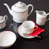 thumbnail of Platzteller Boréalis grau 27 cm x6 - Weiß Rund Porzellan Table Passion