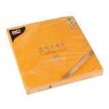 thumbnail of 20 Servietten "ROYAL Collection" 1/4-Falz 40 cm x 40 cm orange "Ornaments"