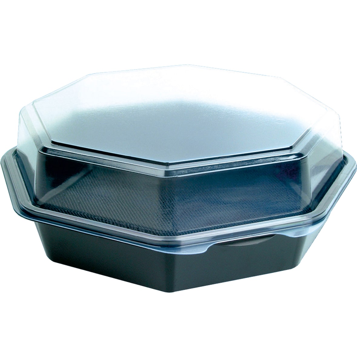 DUNI Octaview Boxen mit anhängendem Deckel PS 230 x 230 x 80 mm 1300 ml
