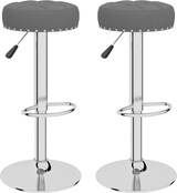 thumbnail of Barhocker KENTR höhenverstellbar 2er Set Dunkelgrau Stoff | Barstühle drehbar Küchenhocker Thekenhocker für Küche Hausbar