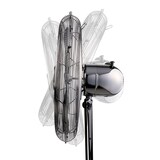 thumbnail of 50W Design Standventilator, Einstellbares Teleskopstativ 125-145Cm, 3 Geschwindigkeiten Oszillierend Neigbar Lifetime Air