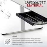 thumbnail of bümö Schreibtisch Organizer Schublade aus Metall in schwarz mit Schreibwareneinsatz - Unterbau Ablage einfach unter dem Tisch montierbar,