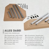 thumbnail of EASYmaxx Schwerlastregal 3er-Set - 1x Schwerlast-Eckregal/2x Schwerlastregal - silber/holzfarben