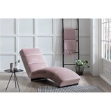 thumbnail of SalesFever Relaxliege | Stoffbezug in Samt-Optik | Gestell Metall schwarz | B 60 x T 170 x H 82 cm | rose