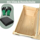 thumbnail of Pflanzkasten mit Rankgitter THIO Inkl. Vlies & Handschuhe, Hochbeet mit Rankhilfe Blumenkasten für Kletterpflanzen hängende Körbe, 58cm Breit