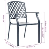 thumbnail of vidaXL Tuinstoelen stapelbaar 2 st staal antraciet