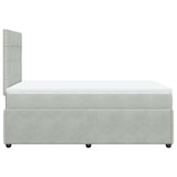thumbnail of vidaXL Boxspringbett mit Matratze Hellgrau 120x190 cm Samt