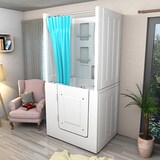 thumbnail of Seniorendusche und Kombination Wanne mit Whirlpool S02D-WP-B-L 100x78x205cm