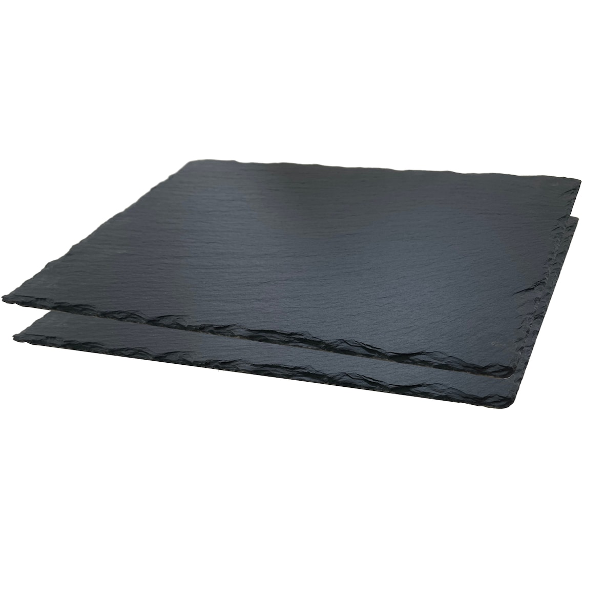 aro Schiefertablett, 30 x 20 x 0.5 cm, rechteckig, schwarz, 2 Stück