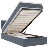 thumbnail of vidaXL Ottoman-Bett mit Matratze & LEDs Dunkelgrau 100x200 cm Samt